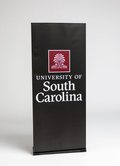 Pop up banner with the University of South Carolina logo on a black background.