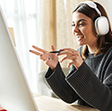 Instructor teaching online