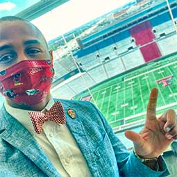 Dominique Gray Dominique Gray in the stands for the Texas Tech Club