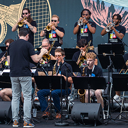left bank big band perform in Umbria