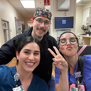 ryan fox with nurses at lexington health