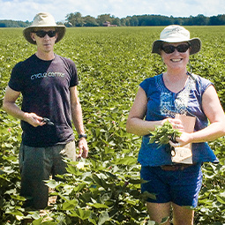 people in garden